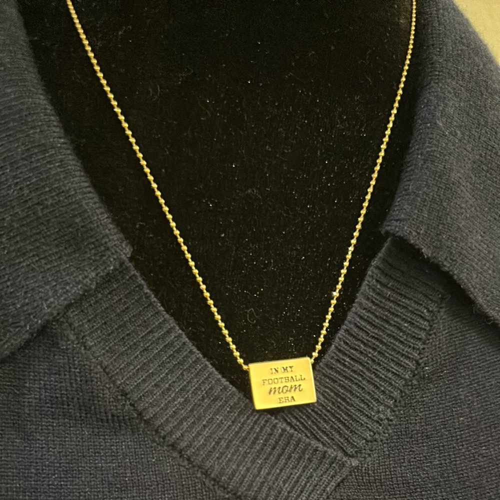 Maurices Gold Geometric Pendant Necklace In My Football mom Era